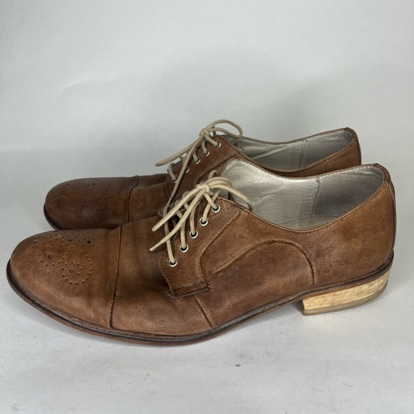David Mayer Naman Oxfords Lace Up Dress Shoes Men Size 42 US 9 Brown Leather - Picture 3 of 16